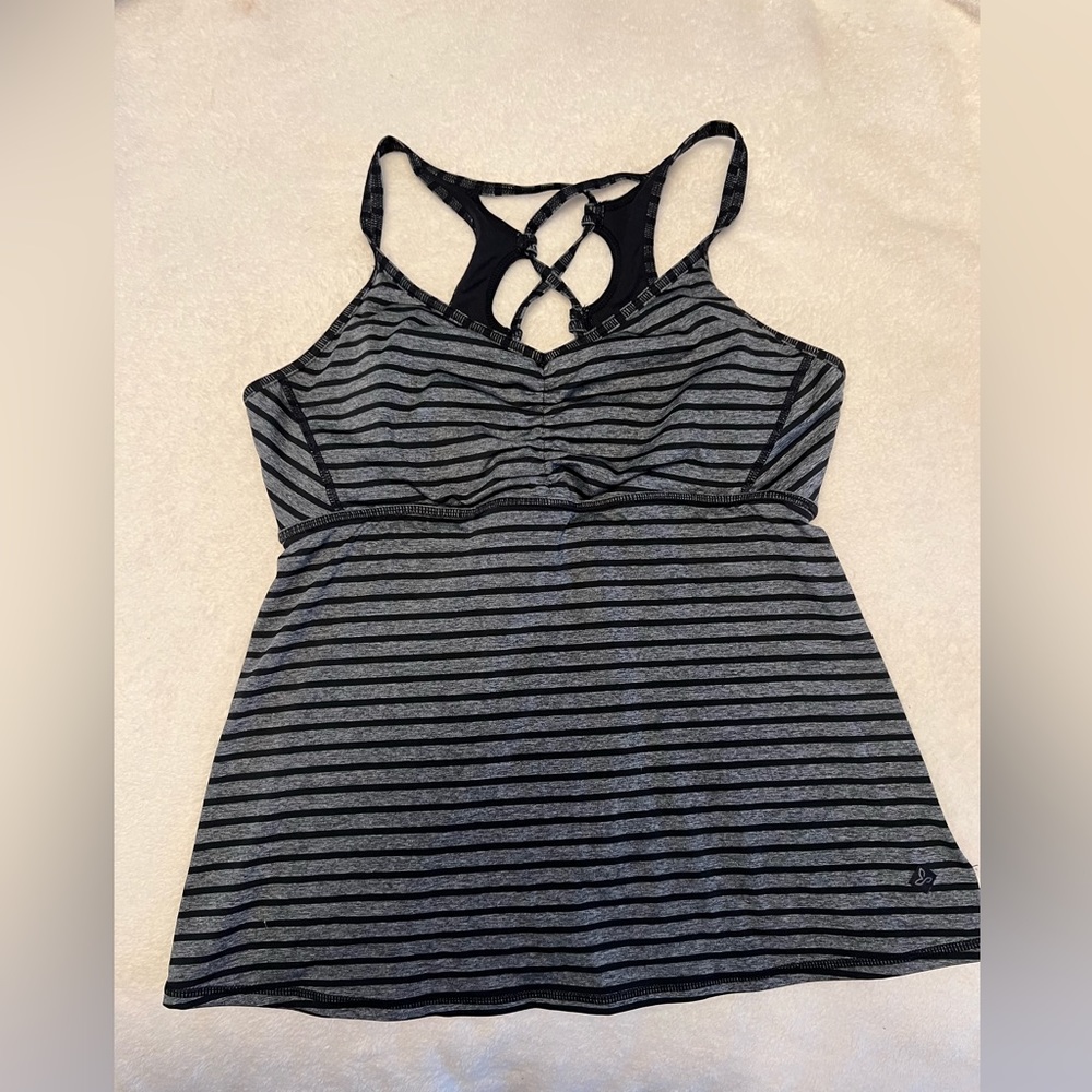 Prana Black and Grey Tank Top